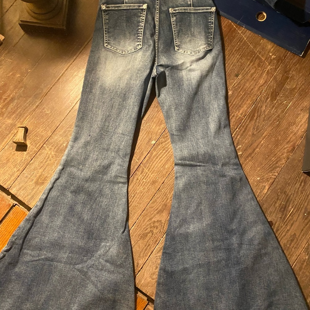 Grace Blue Flare Wide Leg Jeans